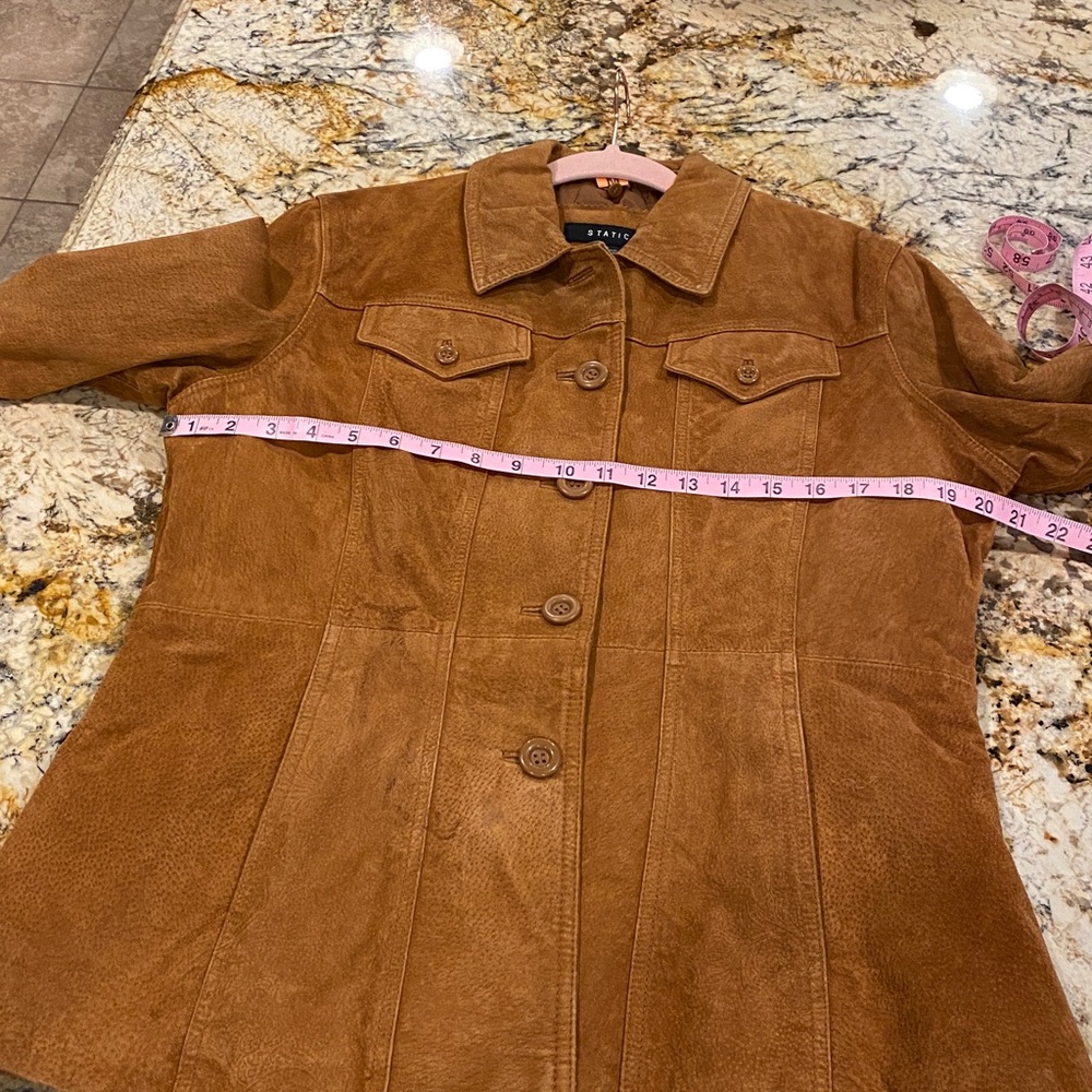 STATIC Leather Coat Jacket - Picture 9 of 13